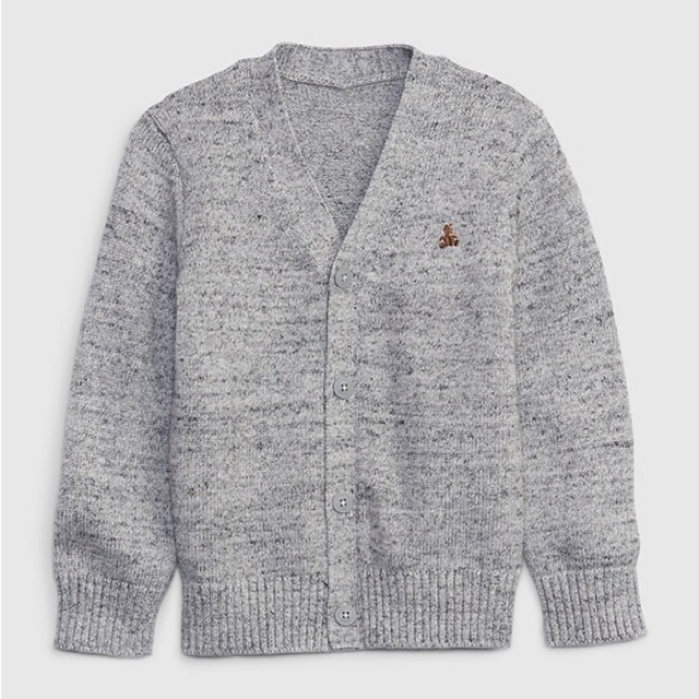 Toddler GAP Gray Button-Up Kids Cotton Blend Cardigan Sweater  2T NWT